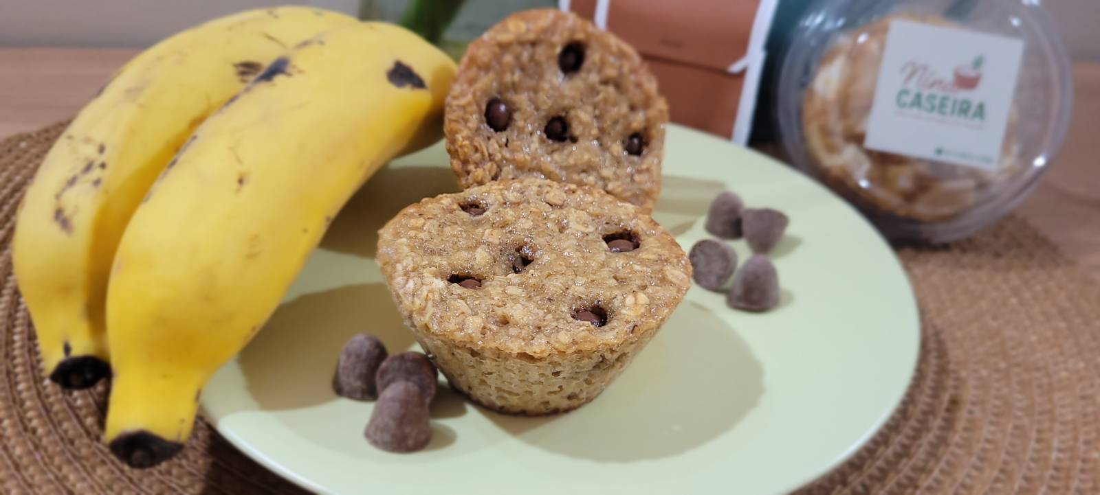 Bolinho de Banana com Chocolate